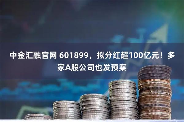 中金汇融官网 601899，拟分红超100亿元！多家A股公司也发预案